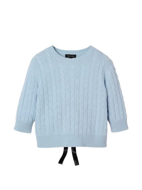 Marc Jacobs open back cableknit bow sweater Blue 2S6RTP007K04451