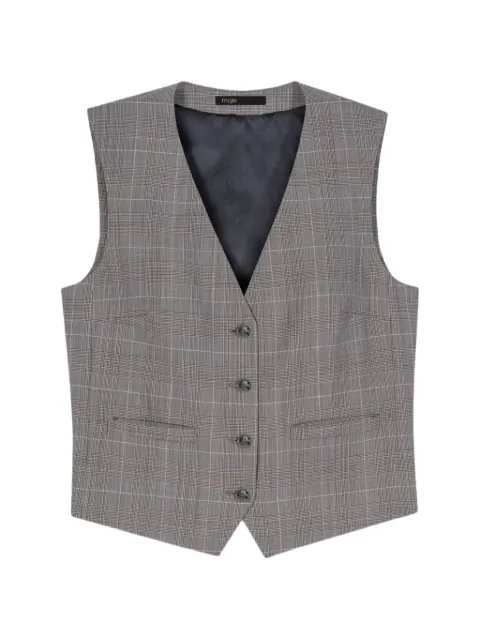 Maje checked tailored jacket Grey MFPTO01315