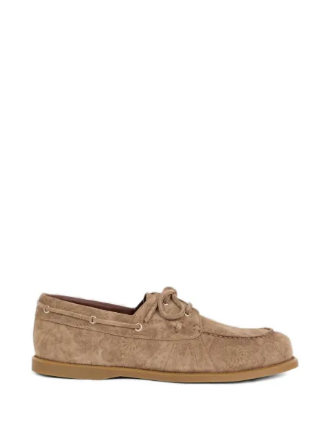 ETRO printed suede boat shoes Neutrals MS4S0001AP444