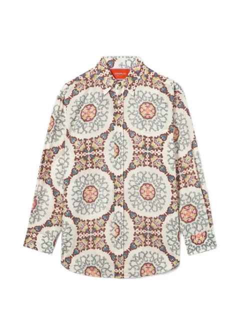 La DoubleJ patterned shirt Neutrals SHI0133SIL010BAL01WH04
