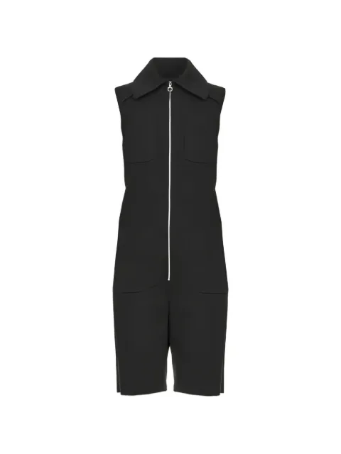 Ferragamo collared patch pocket playsuits Black 752215