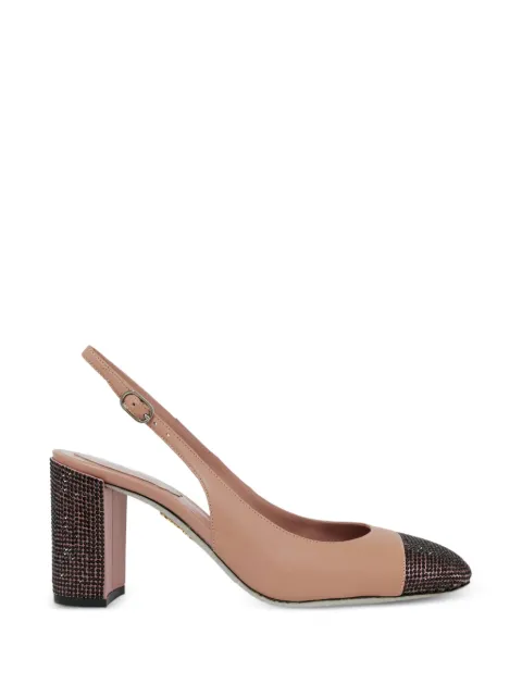 René Caovilla rhinestone-embellished slingback pumps Neutrals C11828080NA01
