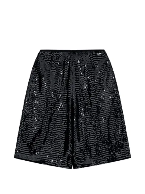 Armani Exchange sequin-embellished shorts Black XW001773AF16152