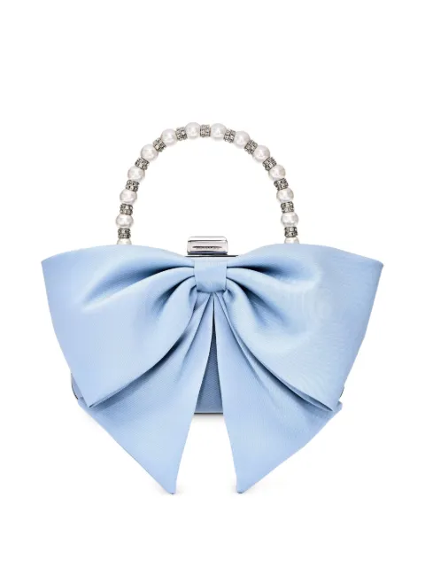 Sachin & Babi bow-pearl clutch bag Blue F241H12