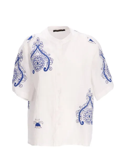 GREEK ARCHAIC KORI short-sleeve paisley-print shirt White S25K250121