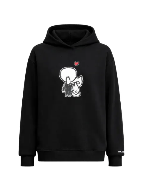 Karl Lagerfeld Ikon valentine hooded sweater Black B1W20030999