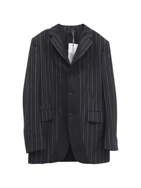 Jil Sander Pre-Owned striped single-breasted blazer Black GILTPUUSCL667304M