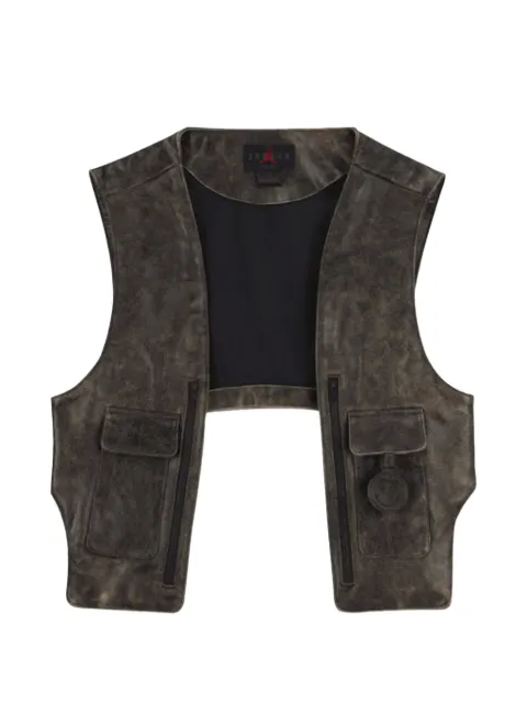 Jordan x J Balvin leather vest Brown FJ6133010