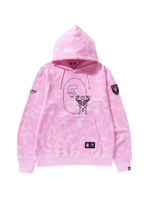 A BATHING APE® x BAPE Inter Miami CF camo hoodie Pink BIMCFCPHSP