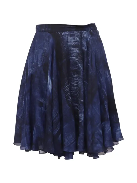Ralph Lauren Vintage printed silk mini skirt Blue GILTPUUSCL667390W