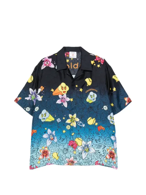 Casablanca floral-print shirt Black MSS26SH00303SILKTWILL