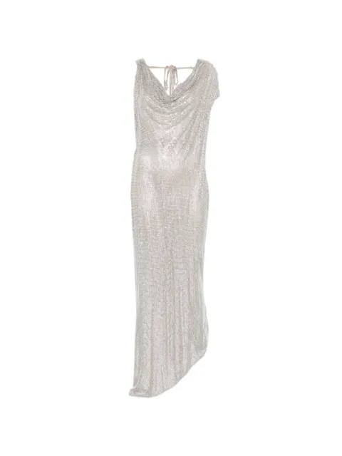 Giuseppe Di Morabito cowl asymmetric dress Silver 06PSDR517FC16316