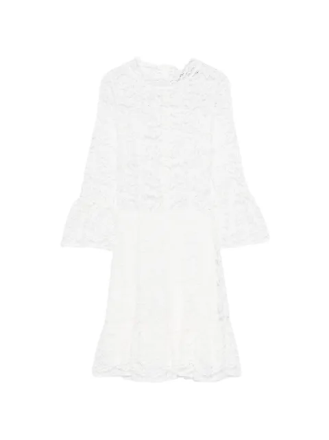 PNK lace flounce midi dress White RSIRDANAS