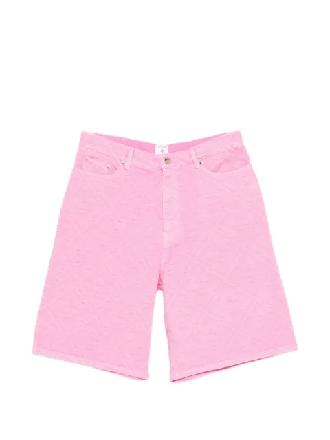 Casablanca logo-pattern denim shorts Pink MSP26TR397