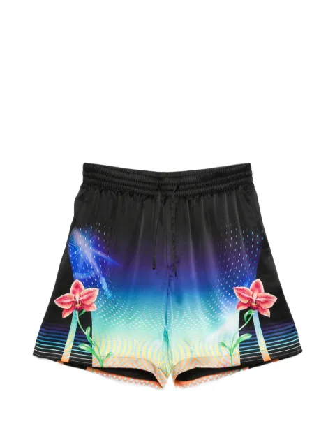 Casablanca floral-print drawstring shorts Black MSP26TR399
