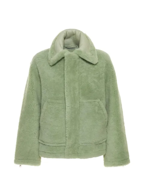 Jacquemus Le Manteau Pastre shearling jacket Green 223CO0061106