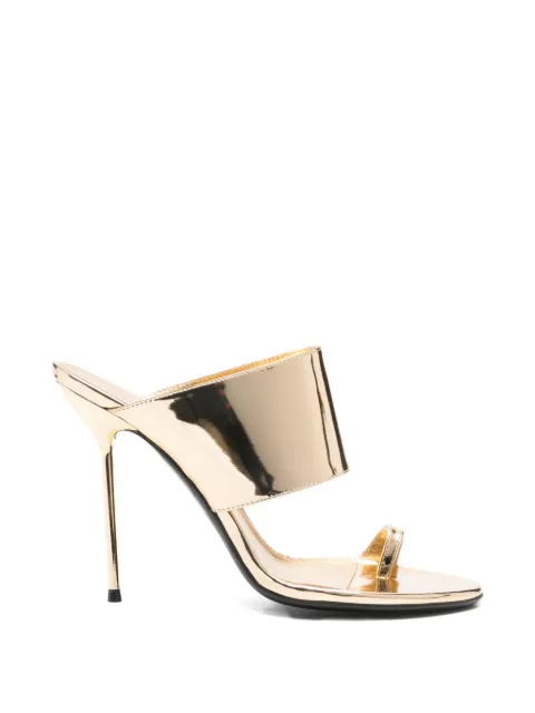 Paris Texas toe-loop mules Gold PX1825XNPMR