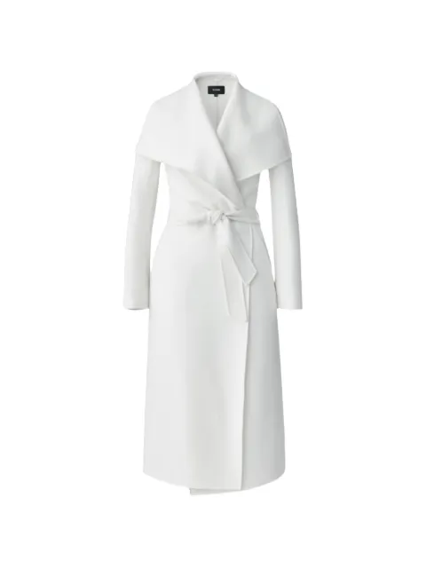 Mackage shawl-collar belted coat White P000702MAICN