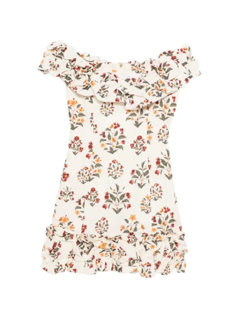 Agua By Agua Bendita floral print tiered dress Neutrals 20313