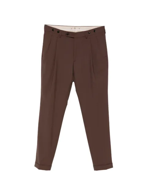 Berwich pleated cuffed trousers Brown BARBERLONGFA1755X