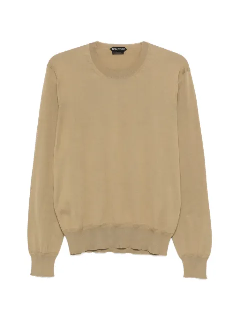 TOM FORD crewneck knitted sweater Neutrals KCL074YMC040