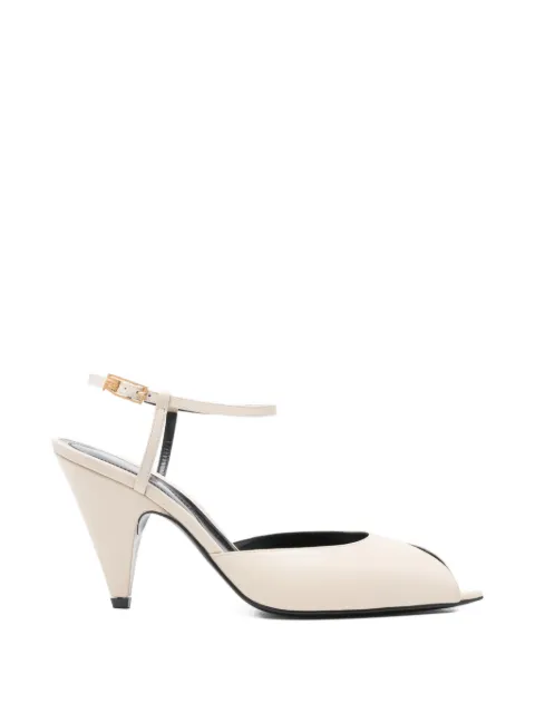 Sergio Rossi Beak peep-toe sandals Neutrals B13190MMVN13110
