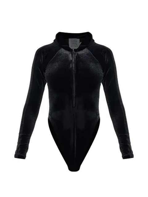 VETEMENTS zip-fastening hooded bodysuit Black WE76BD412B