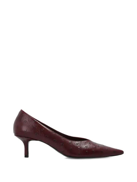 BLACK SUEDE STUDIO Briar pointed-toe leather pumps Red BRIAR50