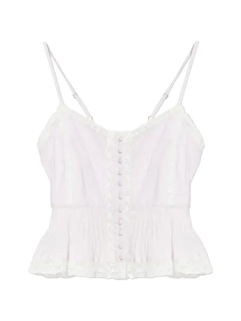 LoveShackFancy lace button top White T14612989