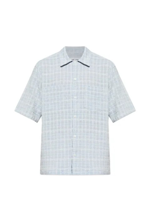 SAMSOE SAMSOE checked-pattern chest-pocket shirt Blue M26100046