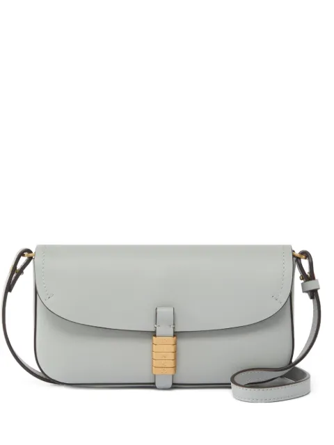 PINKO Saddle Flat medium shoulder bag in leather Grey 105349A1ZX