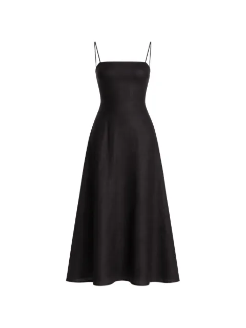 Reformation sleeveless linen midi dress Black 1314891BLK