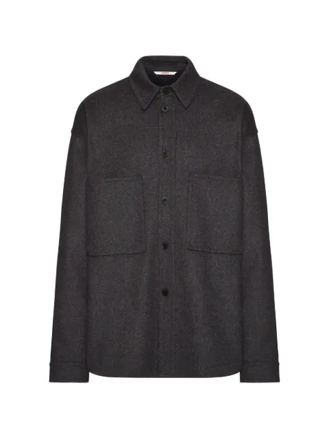 Valentino Garavani felted patch pocket shirt jacket Grey VCIO85AEE