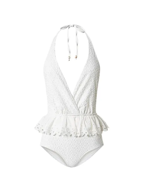 TWINSET broderie anglaise swimsuit White 241LMMB01