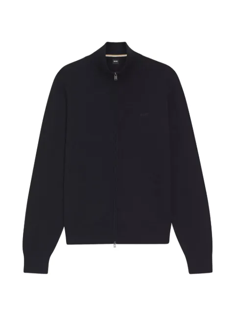BOSS Upalano zip-up sweater Black 50556345