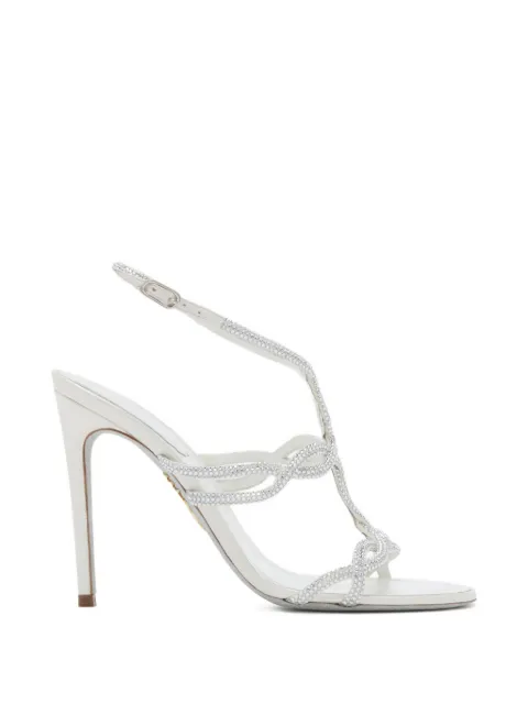 René Caovilla Dalilah crystal-embellished heeled sandals White C12605105R001