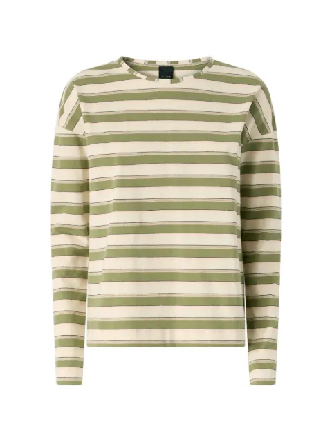PINKO striped jersey top with structured collar Neutrals 106983A37W
