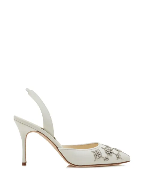 Manolo Blahnik slingback heeled pumps Neutrals 42520600001