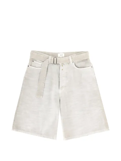 Haikure belted denim shorts Neutrals HEM03265GF172PXT0170