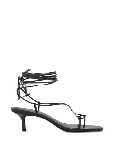 BLACK SUEDE STUDIO tie-leg heeled sandals Brown ALIX50