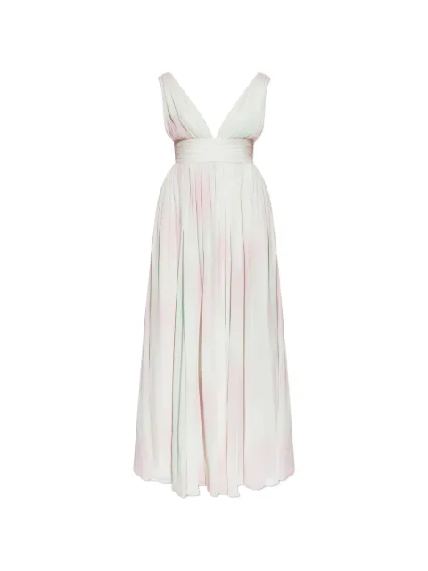 LoveShackFancy Madeleine V-neck slit maxi dress White D29853010