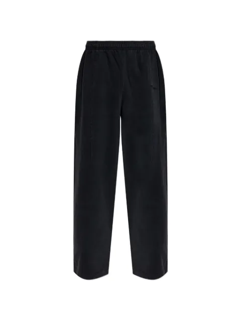 VETEMENTS cut-up logo-embroidered track pants Black ME76SP204B