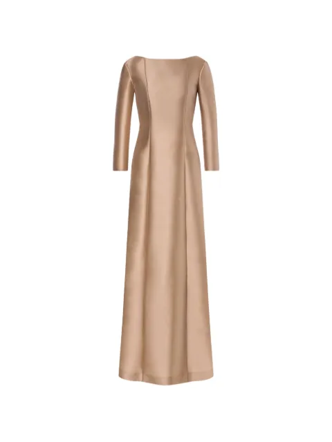 Alberta Ferretti long-sleeve evening dress Neutrals AEF252M04695146