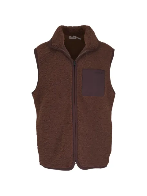 Moncler zip-up gilet Brown K20918G0007489B6F