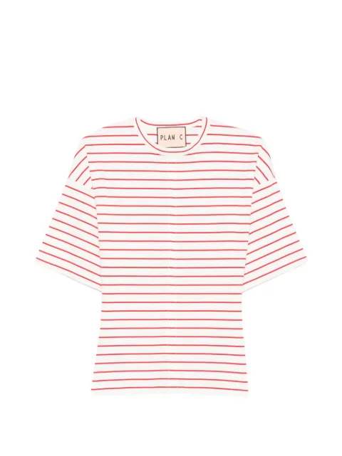 Plan C short-sleeve striped T-shirt White THCJG13SJ0TJ030RIR08