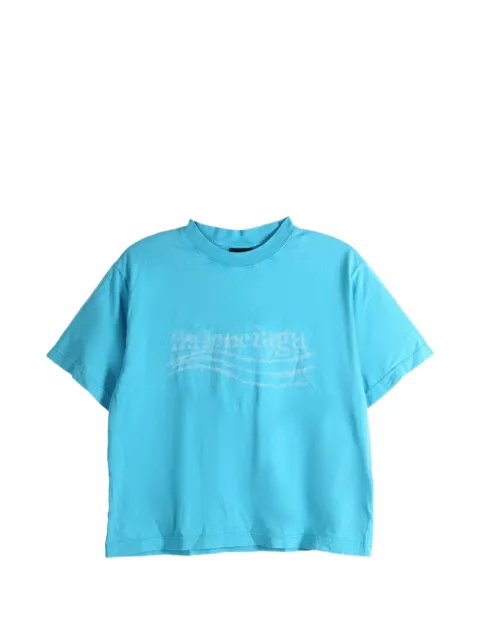 Balenciaga printed T-shirt Blue 850990TTVD8