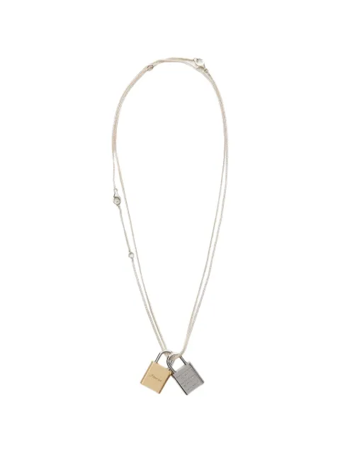 OUR LEGACY Riddle padlock-detail necklace Silver A4258RBN