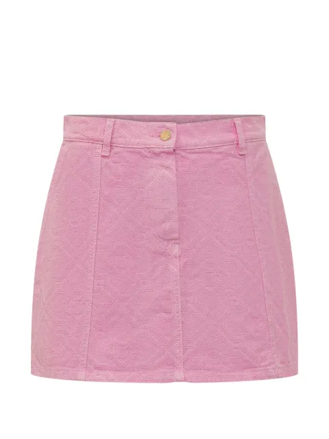 Casablanca Monogram denim mini skirt Pink WSP26SK17901