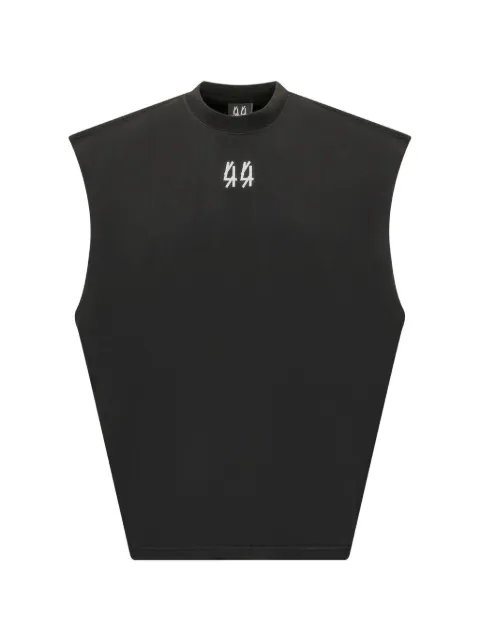 44 LABEL GROUP logo-print sleeveless vest Black B0030663FA706