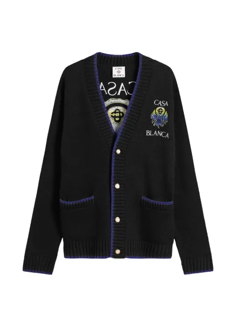 Casablanca Flaming Tennis Ball cardigan Black UWSP26KW120101
